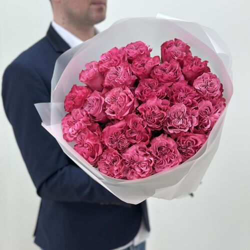 Малиновая роза 25 шт